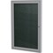 Ghent Enclosed Bulletin Board, 1 Door, Vinyl, 3 ft H x 30 in W, Ebony PA13630VX-183 - alternate 1