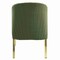 Homeroots Set of Two Green and Gold Upholstered Velvet And Steel Wing Back Dining Side Chairs, 2PK 573340 - alternate 2