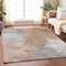 Homeroots 3' X 5' Brown Ivory And Gray Abstract Washable Indoor Outdoor Area Rug 617407 - alternate 2