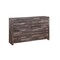Homeroots 60" Dark Brown Solid and Manufactured Wood Six Drawer Double Dresser 485998 - alternate 2