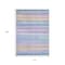 Homeroots 10' X 14' Lavender Sky Blue And Beige Striped Washable Indoor Outdoor Area Rug 631220 - alternate 2