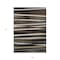 Homeroots 9' X 12' Black Brown And Ivory Striped Washable Indoor Outdoor Area Rug 597305 - alternate 3