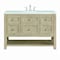 James Martin Vanities Breckenridge 48'' S Vanity, Whitewashed Oak w/ Ethereal Noctis Silestone Top w/ Wireless Charger 330-V48-WWO-FENC - alternate 1