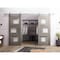 Vdomdoors Sturdy Dbl Barn Door 48 x 96in, Nebraska Grey W/ Frosted Glass, SS 13FT Rail Hangers Heavy Set SETE6933DB-S-NEB-4896 - alternate 1