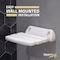 Steamspa 13.78 in. Wall Mounted Folding Shower Seat SSP-SS-C - alternate 3