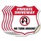 Signmission Private Driveway Shield Sign No Turn Aro, 4 inch X 4 inch, Vinyl Decal, 5PK SHI-D-5PACK-4-435 - alternate 1