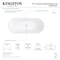 Kingston Brass 67" Acrylic Oval Double Ended Freestanding Tub with Drain, Glossy White VTOV673023 - alternate 2