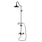 Kingston Brass Wall Mount Rain Drop Shower System with Hand Shower, Matte Black CCK3660PX - alternate 1