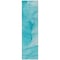 Homeroots 8' Runner Teal Abstract Washable Non Skid Indoor Outdoor Runner Rug 559776 - alternate 2