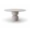 Homeroots 60" Beige Marble Pedestal Base Round Top Dining Table 723496 - alternate 1
