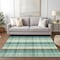 Homeroots 8' X 10' Sage Mint Green And Teal Blue Plaid Washable Indoor Outdoor Area Rug 614008 - alternate 2