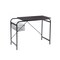 Homeroots 39" Brown and Black Wood and Metal H-Shape Computer Desk 568041 - alternate 1