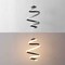 Jonathan Y Whirl 11" 1-Light Modern Minimalist Metal Helix Swirl Abstract Integrated LED Pendant, Black JYL1704B - alternate 2