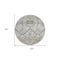 Homeroots 8' Beige Taupe And Tan Round Floral Washable Indoor Outdoor Area Rug 588860 - alternate 2