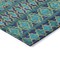 Homeroots 8' Teal Blue And Navy Blue Round Quatrefoil Washable Indoor Outdoor Area Rug 583254 - alternate 3