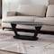 Homeroots 36" Gray And Black Faux Marble And Metal Oval Coffee Table 554269 - alternate 2