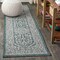 Jonathan Y Sinjuri Medallion Textured Weave Teal Blue/Gray 2 ft. x 8 ft. Indoor/Outdoor Runner Rug SMB101C-28 - alternate 1