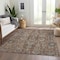 Homeroots 5' X 8' Brown Gray And Charcoal Oriental Washable Indoor Outdoor Area Rug 582117 - alternate 2