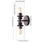 Jonathan Y Jules Edison 16.5" Cylinder 2-Light Iron/Seeded Glass Farmhouse Contemporary LED Wall Sconce, Oil Rub JYL7577B - alternate 2