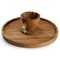 Megachef Acacia Wood Multi-Function Cake Stand with Glass Dome Lid 750122132M - alternate 2
