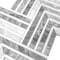 Apollo Tile Toscana 13x16 in. Polished Calacatta Bluette, Thassos White Chevron Mosaic Tile, 5PK APLEML88CV09A - alternate 2