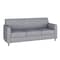 Flash Furniture HERCULES Diplomat Gray LeatherSoft Sofa with Clean Line-Stitched Frame and Chrome Legs BT-827-3-GY-CHR-GG - alternate 1