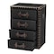 Baxton Studio Jaelyn Vintage Black Canvas 4-Drawer End Table 252-13967-ZORO - alternate 3