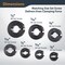 Powertec Drill Bit Stop Collar Kit (14PCS) - 3mm to 12mm & 1/8" to 1/2" with Size Markings & Allen Wrench 72095 - alternate 2