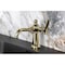 Kingston Brass One-Handle Single-Hole Bathroom Faucet with Push Pop-Up Drain, Polished Brass KS3542TKL - alternate 2