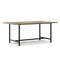 Homeroots 72" Gray and Black Solid Wood and Iron Frame Base Dining Table 640706 - alternate 1