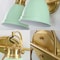 Jonathan Y Phineas 16.25" 2-Light Adjustable Farmhouse Bohemian Iron LED Vanity Light, Mint Green/Brass Gold JYL1115D - alternate 2