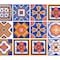 Homeroots 5" x 5" Shades of Blue Celestial Mosaic Peeland Stick Removable Tiles 400447 - alternate 2