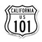 Signmission California Route Marker Shield Sign Us 1, 12 inch X 12 inch, Aluminum Metal Sign, 2PK SHI-A-2PACK-12-370 - alternate 1