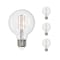 Bulbrite 8.5 Watt Dimmable Clear Filament G25 Medium E26 LED Bulb, 4 PK 861406 - alternate 1