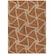 Homeroots 5' X 8' Orange And Ivory Geometric Washable Indoor Outdoor Area Rug 612894 - alternate 2