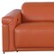 Homeroots 100" Camel Top Grain Leather Reclining Metal USB Sofa 720433 - alternate 2