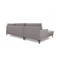Homeroots Gray 100% Polyester Stationary L Shaped Two Piece Sofa And Chaise 473585 - alternate 2
