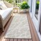 Homeroots 8' Runner Beige and Ivory Abstract Washable Non Skid Indoor Outdoor Runner Rug 559227 - alternate 2