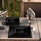 Smarty Had A Party Black Square Plastic Plates Dinnerware Value Set (120 Dinner Plates + 120 Salad Plates), 240PK 6909VP-CASE - alternate 1