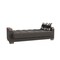 Homeroots 87" Dark Gray Chenille Convertible Futon Sleeper Sofa With Toss Pillows And Storage 607106 - alternate 3