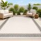 Jonathan Y Lucia Classic Diamond Border Cream/Black 4 ft. x 6 ft. Indoor/Outdoor Area Rug SMB207B-4 - alternate 1