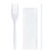 Smarty Had A Party MW Cutlery Kit - Fork, Milk Straw and Napkin, 1000PK 855-CASE - alternate 1