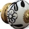Homeroots Set of Twelve Black And White Ceramic Drawer Pull Knobs, 12PK 358102 - alternate 2