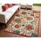 Homeroots 4' X 6' Red Gold Green And Teal Blue Floral Indoor Outdoor Area Rug 545038 - alternate 2