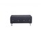 Homeroots 38in Black and Silver Faux Leather Storage Bench With Flip Top 248053 - alternate 1