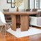 Homeroots 60" Brown Rounded Solid Wood Dining Table 549040 - alternate 3
