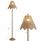 Jonathan Y Tybee 60.5" Traditional Coastal Rattan Scalloped LED Floor Lamp, Natural Brown JYL5501A - alternate 1