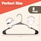 Campior Gray Plastic Hangers, Heavy-Duty Plastic Hangers Slim and Space-Saving Hangers, 5PK CMPPLH5GY - alternate 2