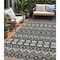 Homeroots 5' X 8' Charcoal Brown And Ivory Moroccan Washable Indoor Outdoor Area Rug 594311 - alternate 1