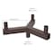 J&H Led 30 in. 120-Degree Triple Low Prof Bullhorn Mounting Bracket Tenon Adapter for Round Pole Lights JH-1THTA120-54C - alternate 2
